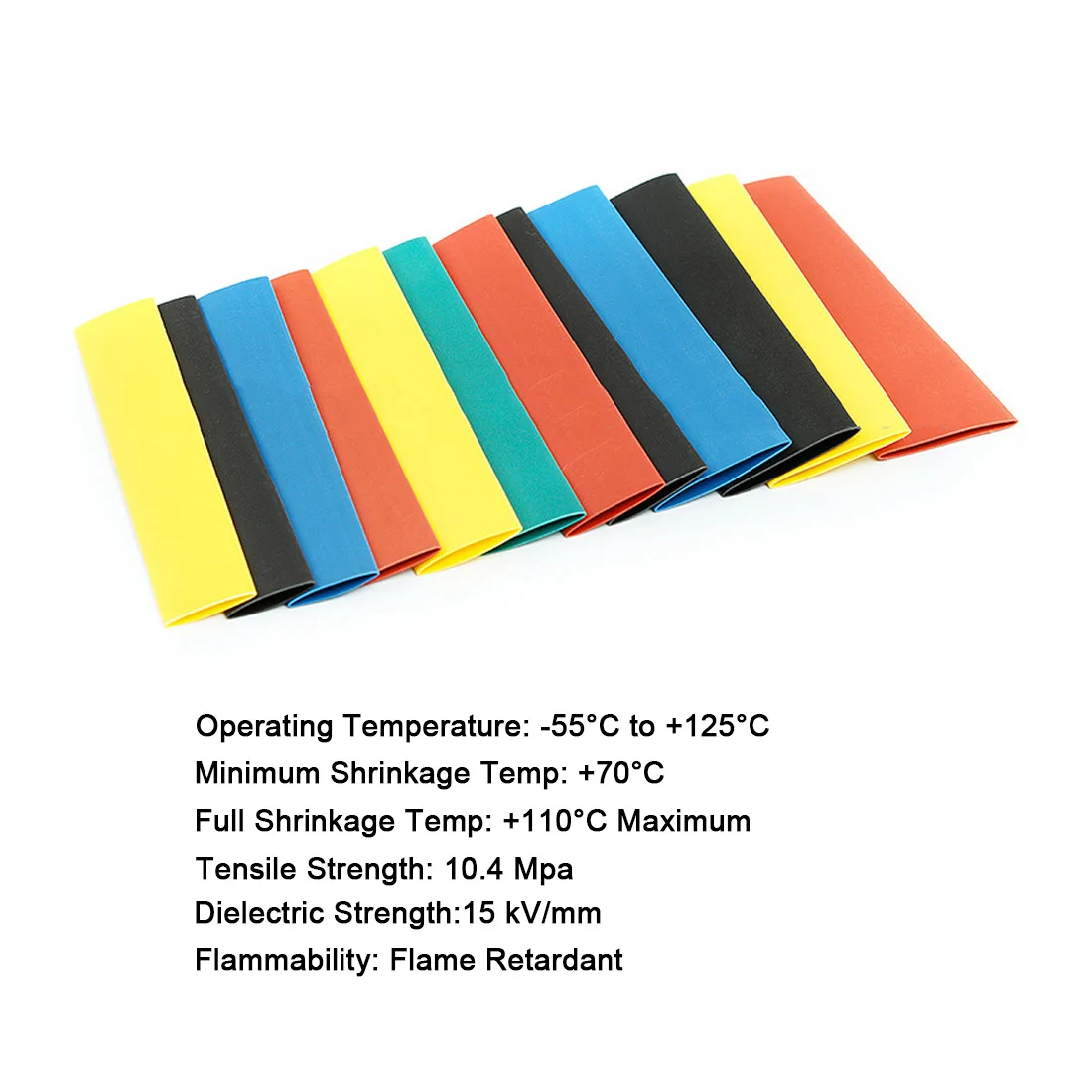 

127/164/328Pcs Assorted Polyolefin Heat Shrink Tube Shrinkable Tubing Cable Sleeves Wrap Wire Set Multicolor Black