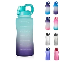 gradient gallon sport water bottle 3 82l large capacity tritan bpa free outdoor canteen with time marker portable fitness jugs