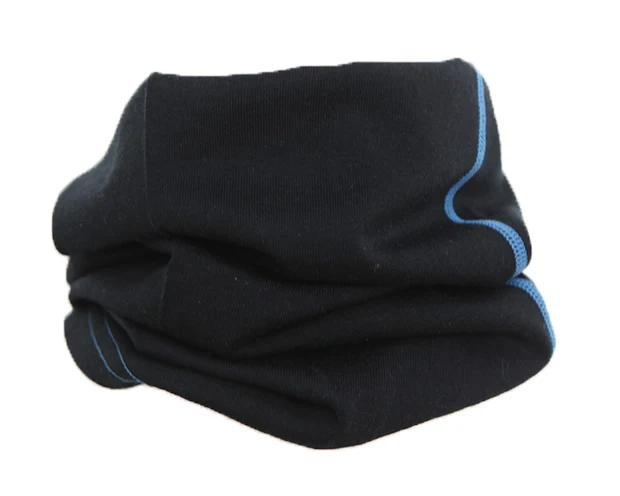Black Fall Winter Unisex Merino Wool Ski Neck Gaiter Women Men Merino Wool Midweight Neck Gaiter Man Wool Ring Wrap 1 Layer Warm - Цвет: Black