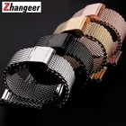 Тонкий Сетчатый ремешок для часов из нержавеющей стали Миланский ремешок сетчатый Браслет 1,0 провод Пряжка ремешок аксессуары для часов 18 мм 20 мм 22 мм 24 мм