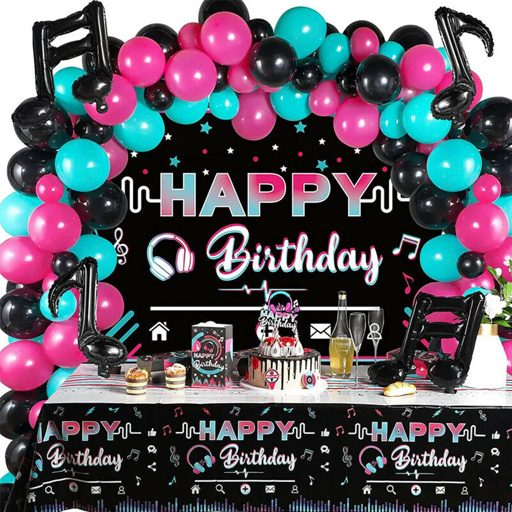 

139Pcs DIY Balloon Arch Kit Tik Tok Music Theme Birthday Party Decorations Decoration Kids Gift Balloons Wedding Garden Decor