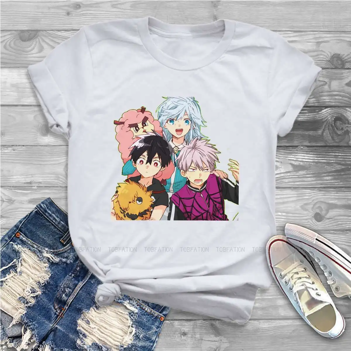 

Friends Kemono Jihen Women Shirts Kemono Jihen Kabane Anime Oversized T-shirt Harajuku Vintage Female Blusas