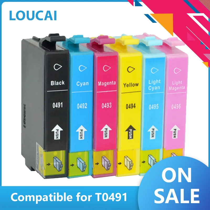 T 0491 nk картриджи T0491 T0496 для Epson Stylus Photo R210 R230 R310 R350 RX510 RX630 RX650 принтеры чернила