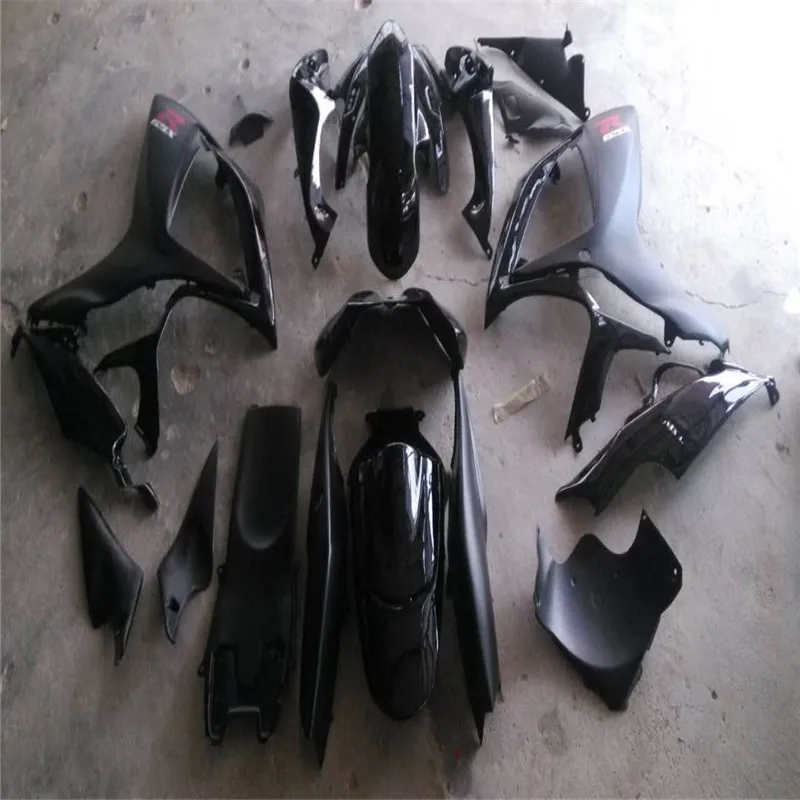 Подходит для SUZUKI black GSXR 600 750 обтекатель комплект K6 2006 2007 GSX-R600 GSX-R750 06-07 Черный набор обтекателей на заказ