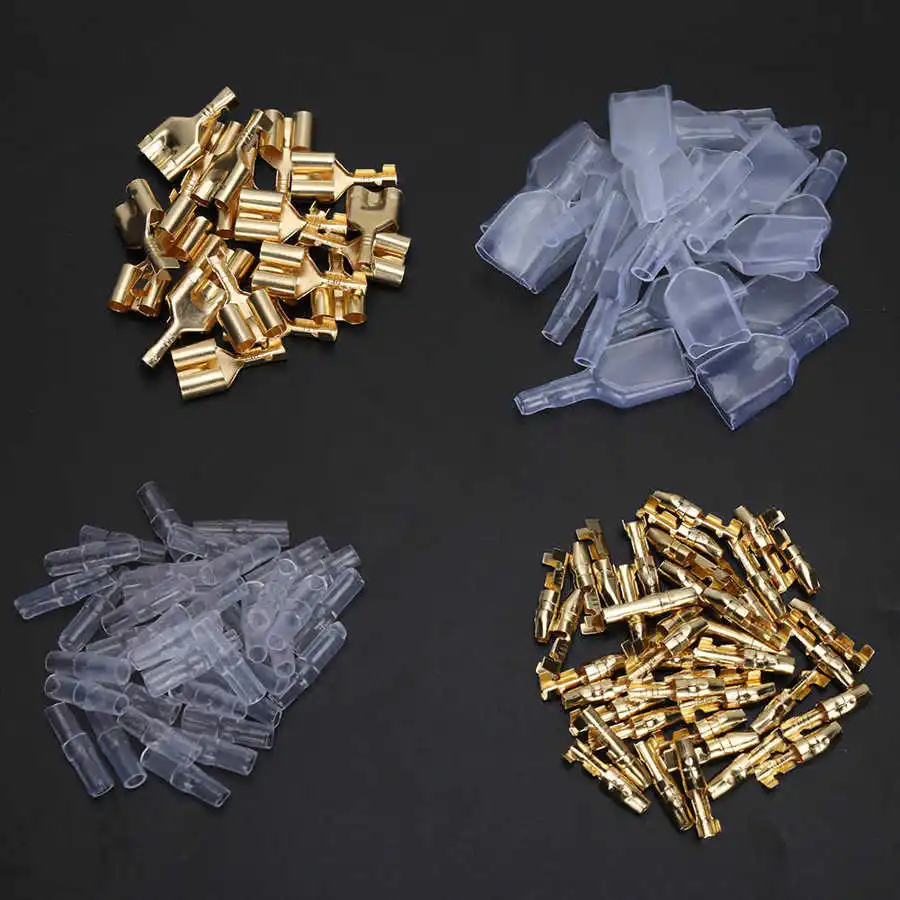 20 Set 1-2 Female/Male Crimp Terminal with Sleeve Brass Flame Retardant | Дом и сад