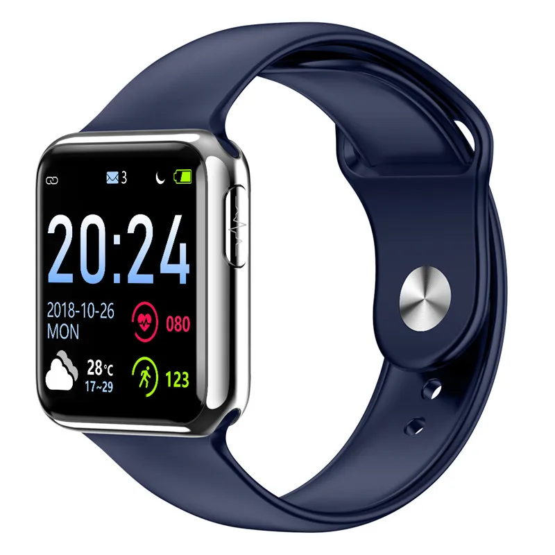 silver blue A Спортивные Смарт-часы Для мужчин ECG+ PCG сердечного ритма крови-Давление Смарт-часы с мониторингом IP67 водонепроницаемый для xiaomi IPone X HUAWEI телефон - Цвет: silver blue A