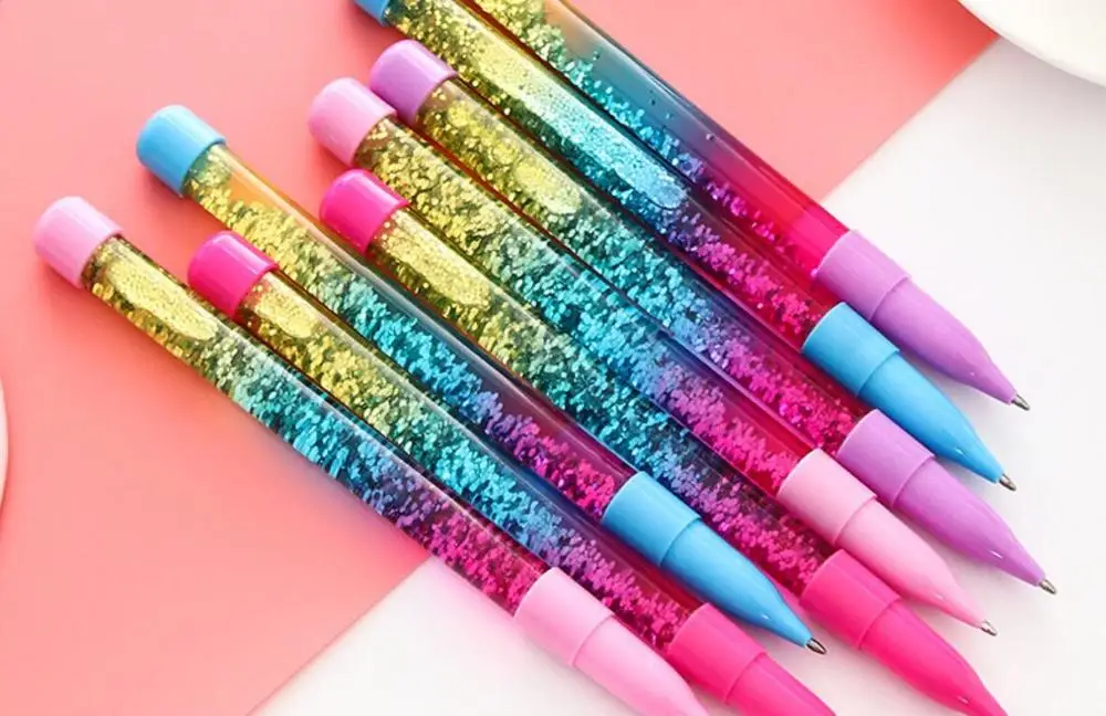 Новинка гелевая ручка с зыбучим песком милый мультяшный Канцелярский призовой