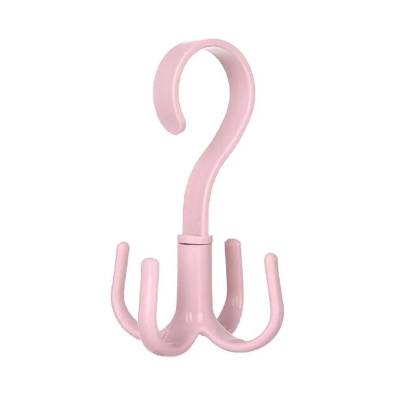 

1pc Rotatable Hook Creative Four-claw Hook Multifunctional Wardrobe Bag Hook Multi-purpose Clothes Hanger Storage J0B4