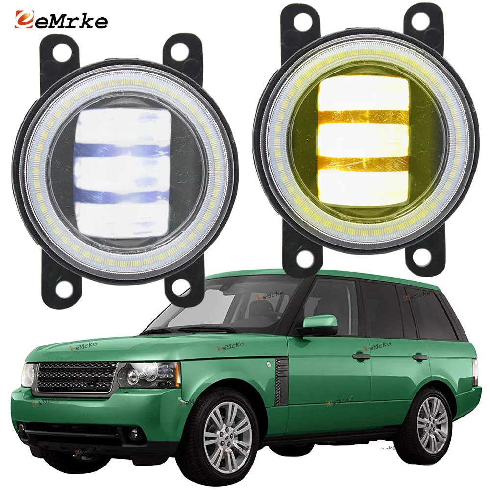 Дневные ходовые огни 2 в 1 светодиодный ангельские глазки дневные для Land Rover Range III 3