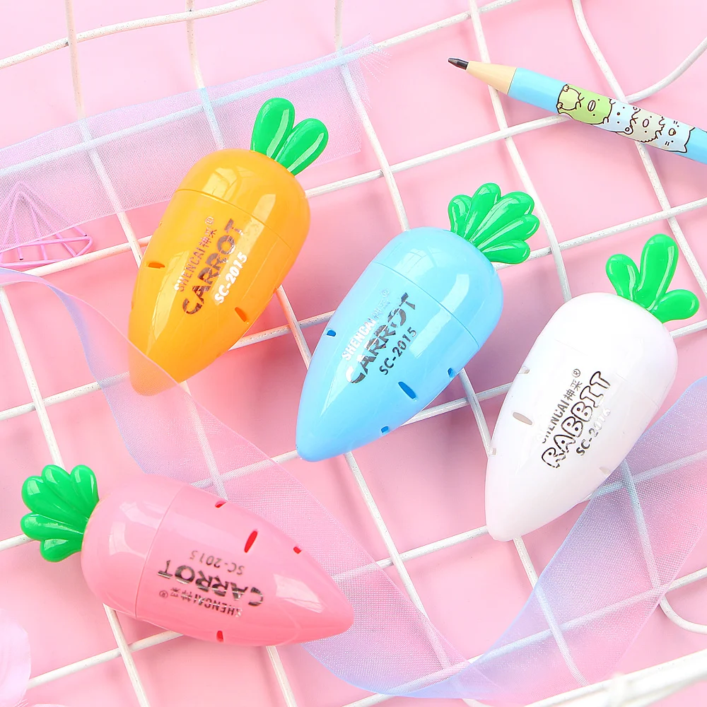 1 шт. Kawaii морковь Пластиковая точилка для карандашей школьные канцелярские