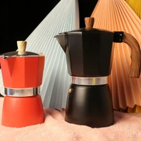 6 cups italian moka pot octagonal coffee pot household espresso coffee pot filter distillation extraction hand coffee pot