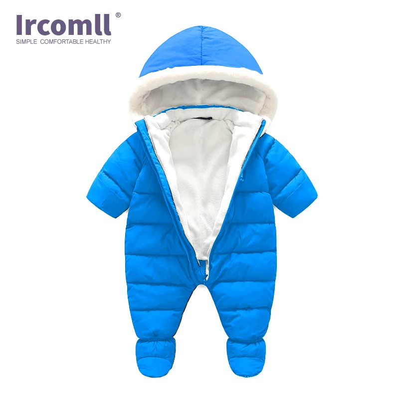 Плотный цельный комбинезон для новорожденных с бархатной подкладкой мягкий