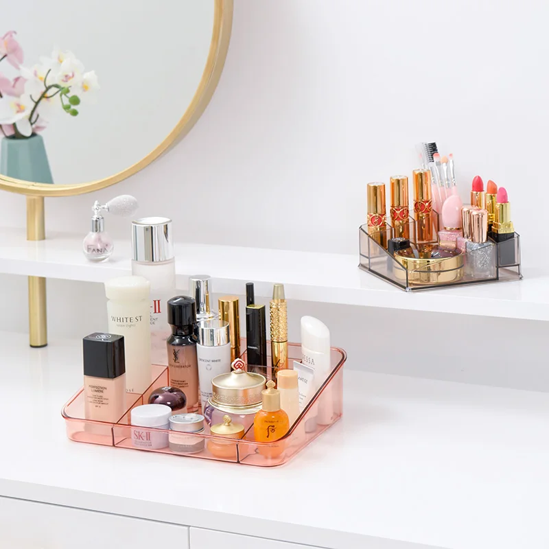 

Makeup Box Organizer Plastic Cosmetics For Organizer Jewelry Lipstick Storage Box Home Desktop Makeup Organizer MJ807