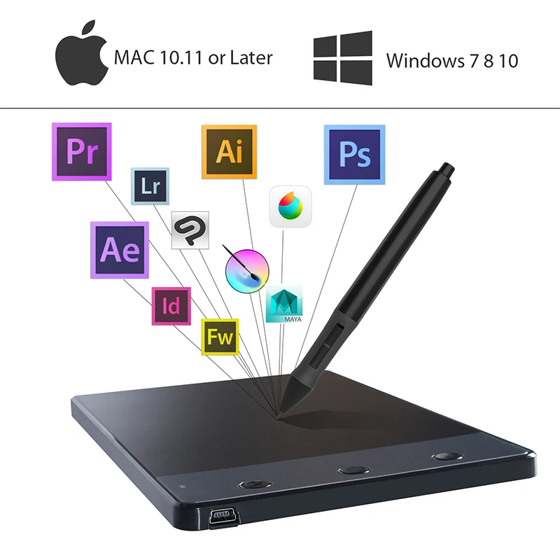 Планшет Графический Huion H420 цифровой 4 дюйма USB | Компьютеры и офис