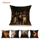 Домашний Декоративный чехол с изображением всемирно известной масляной живописи на подушку Чехол голландский художник Рембрандт ночные часы шторм льняной Чехол на подушку