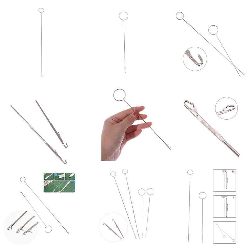 

1/2Pcs Stainless Steel Sewing Loop Turner Hook For Turning Fabric Tubes Straps Belts Strips For Handmade DIY Home Sewing Tool~