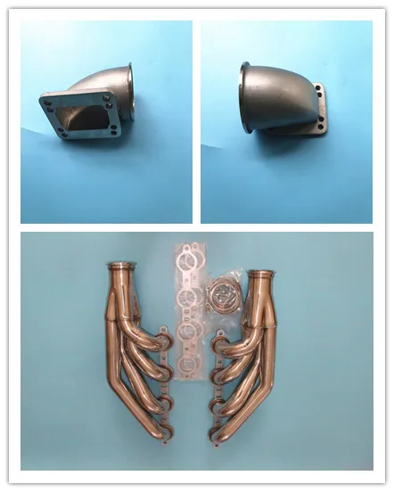 Выпускной коллектор для CHEVY BLOCK V8 LS1/LS2/LS3/LS4/LS6/LSX+ 2 шт. " к T3 адаптер