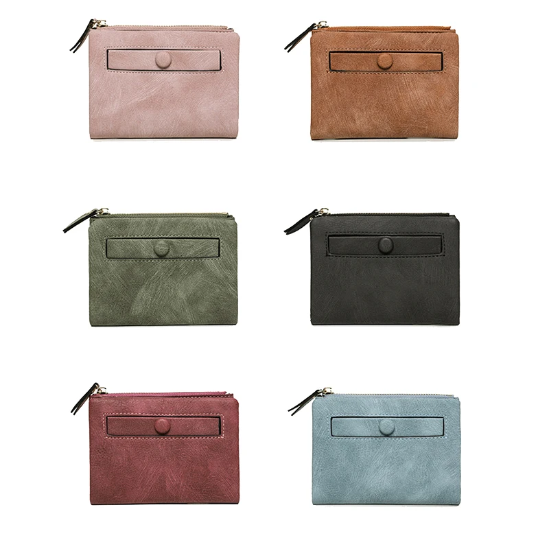 

Ladies Wallet Small Fashion Leather Coin Purse Ladies Card Holder Bag Clutch Bag Female Wallet Purse Short Wallet