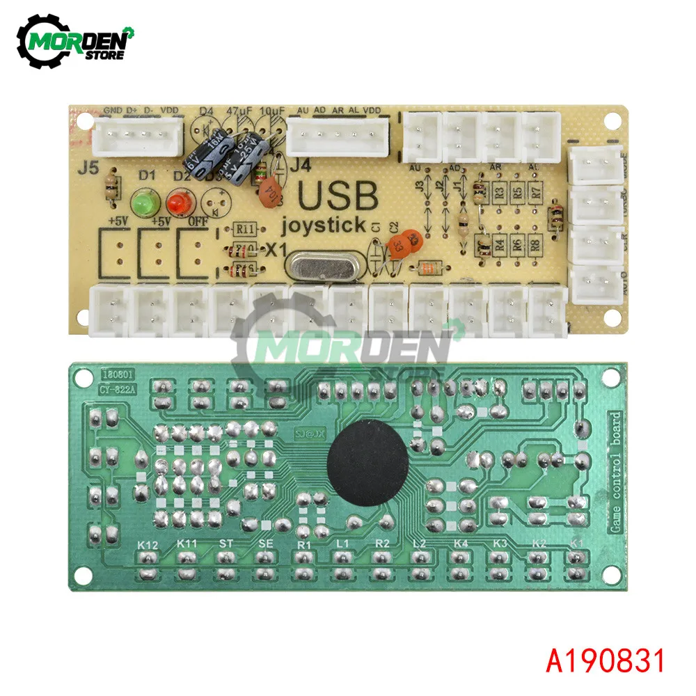 Нулевой задержки аркадный USB кодер ПК к джойстику Rocker печатная плата DIY комплект