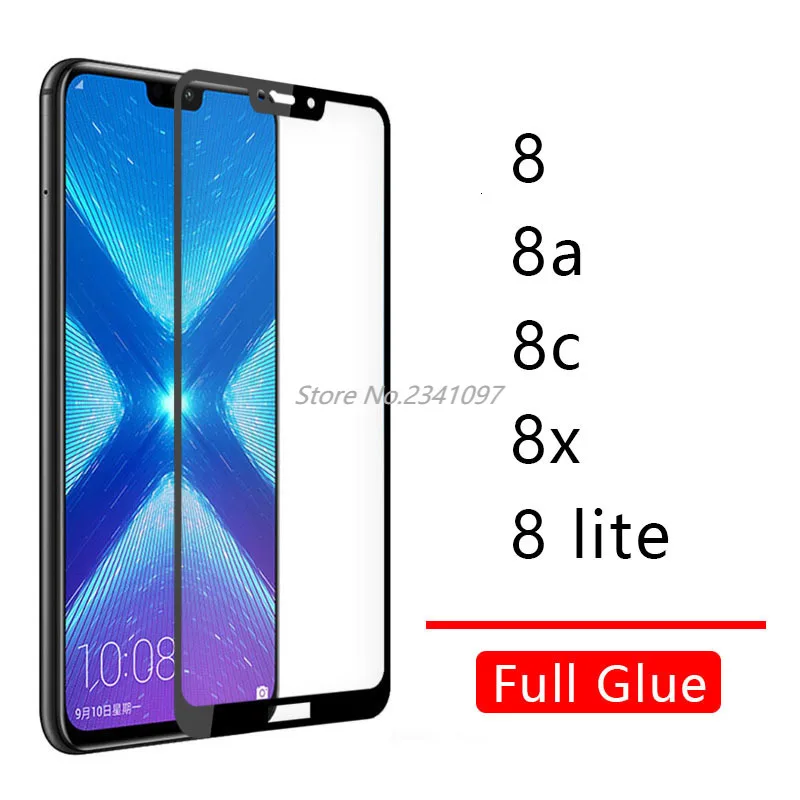 Чехол для Honor 8a 8c 8x8 Lite чехол с полным клеем закаленное стекло Huawei Honer Onor 8 A C X
