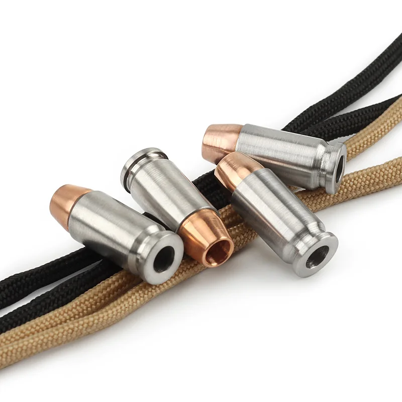 Нержавеющая сталь/титановый сплав + медные в форме пули нож бусины зонтик веревка