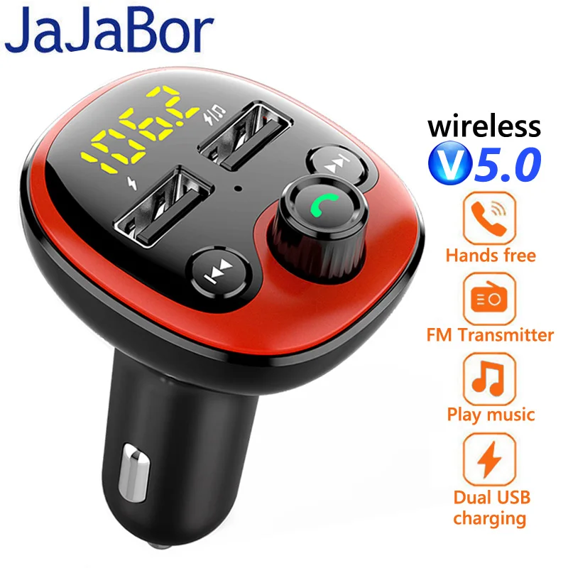 Автомобильный комплект JaJaBor с Bluetooth громкой связи fm передатчик 5 0 двойной USB