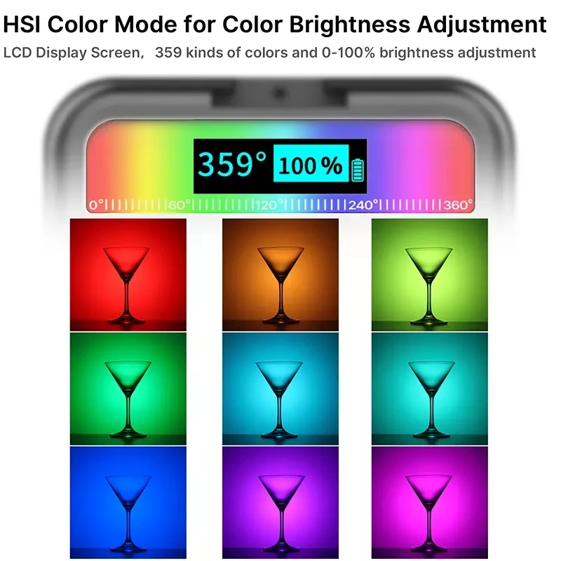 

Ulanzi VL49 Mini RGB Video Light Photography Lamp 6W Dimmable 5500K CRI95 Built-in Rechargeable Lithium Battery LED Video Light