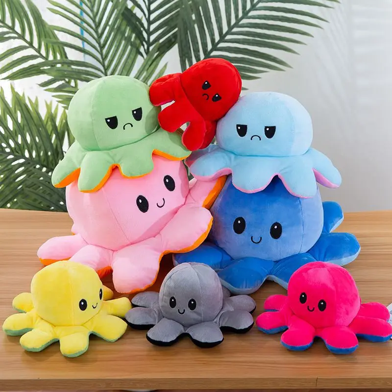 

Juguete Doll Two-side Octopus Cara Birthday Accessories Toys Fashion Double-sided Man Octopus Squishy Recommend Cotton Octopu