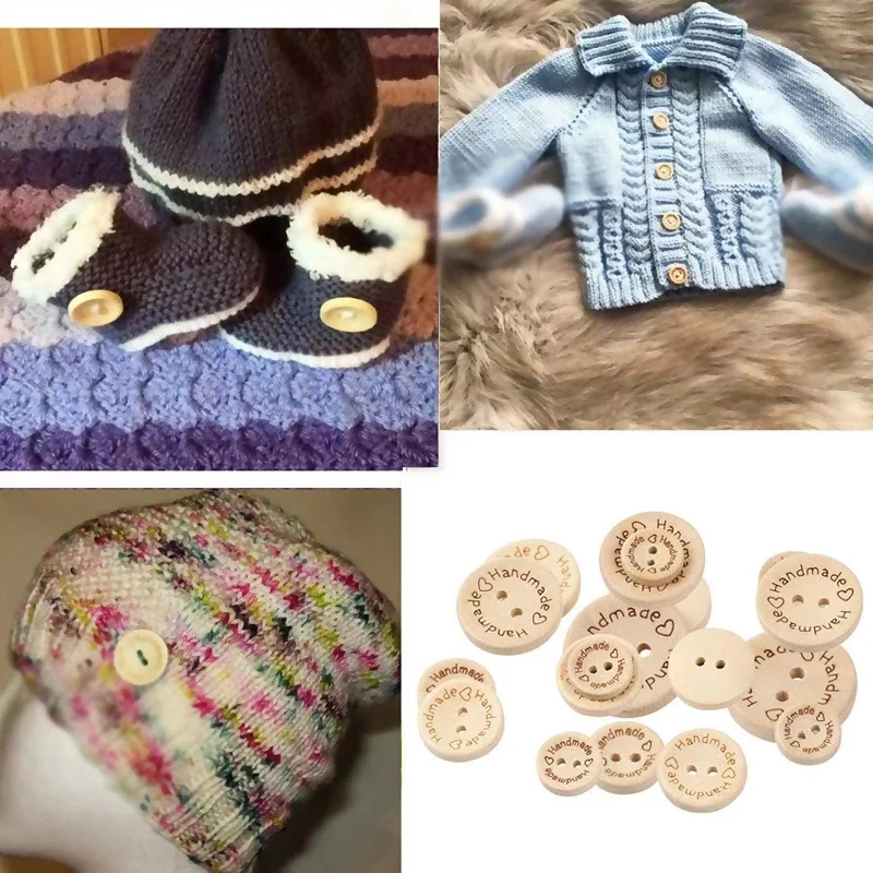 

15/20/25mm Wooden Buttons Clothing Decoration Wedding Decor Handmade Letter Love DIY Crafts Scrapbooking For Sewing Accessories