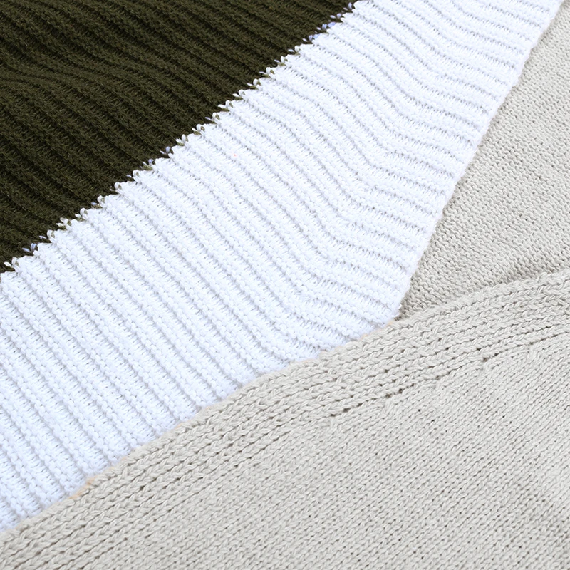 

2021 New Fashion Oversize Cardigans Sweater Women Casual Patchwork Color Autumn Winter Thick Warm Knitted Sweater Coat for Women