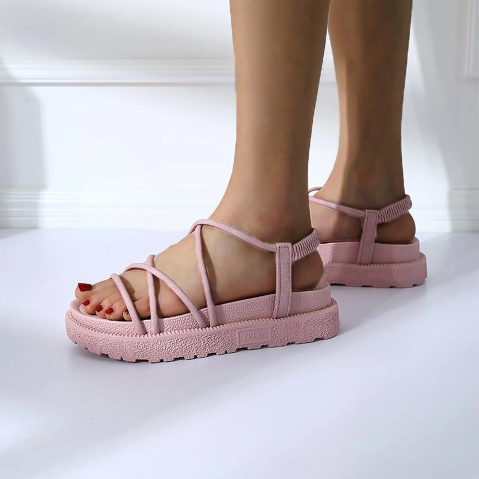 

Women's Sandals For Roman Sandals With Thick Bottom And Buckle Shoes 2021 New Versatile Heightened Temperament Open Toe Sandals