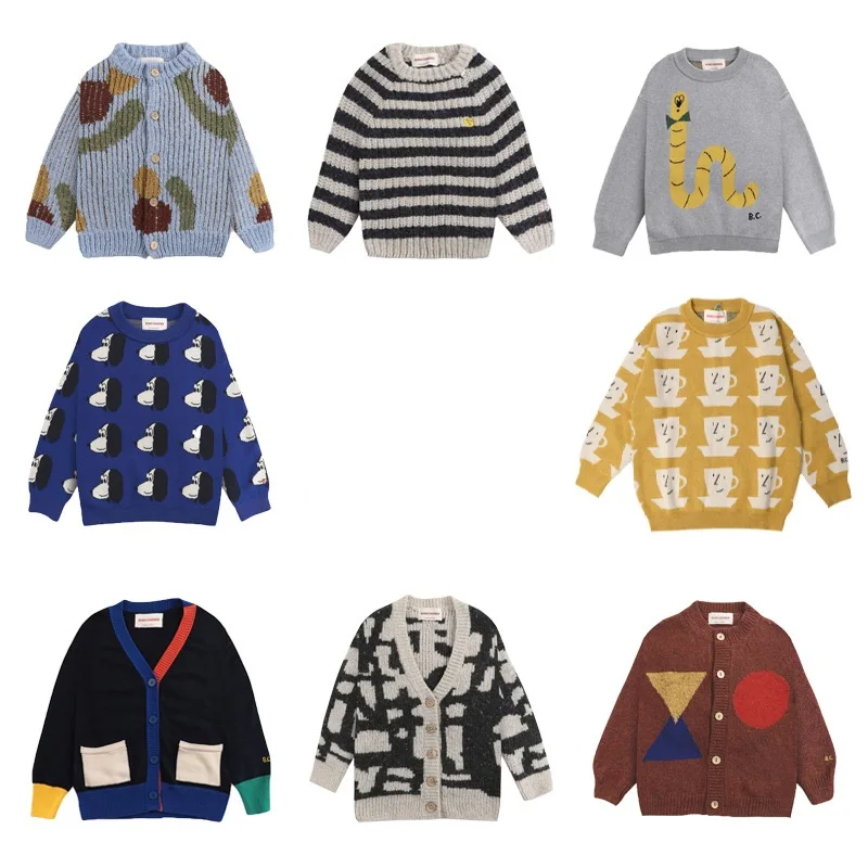 

Children's Sweater 2021 Winter Cardigan Sweater Girls Sweater Children's Coat Baby Children Turtleneck Sweater Knitted Sweater