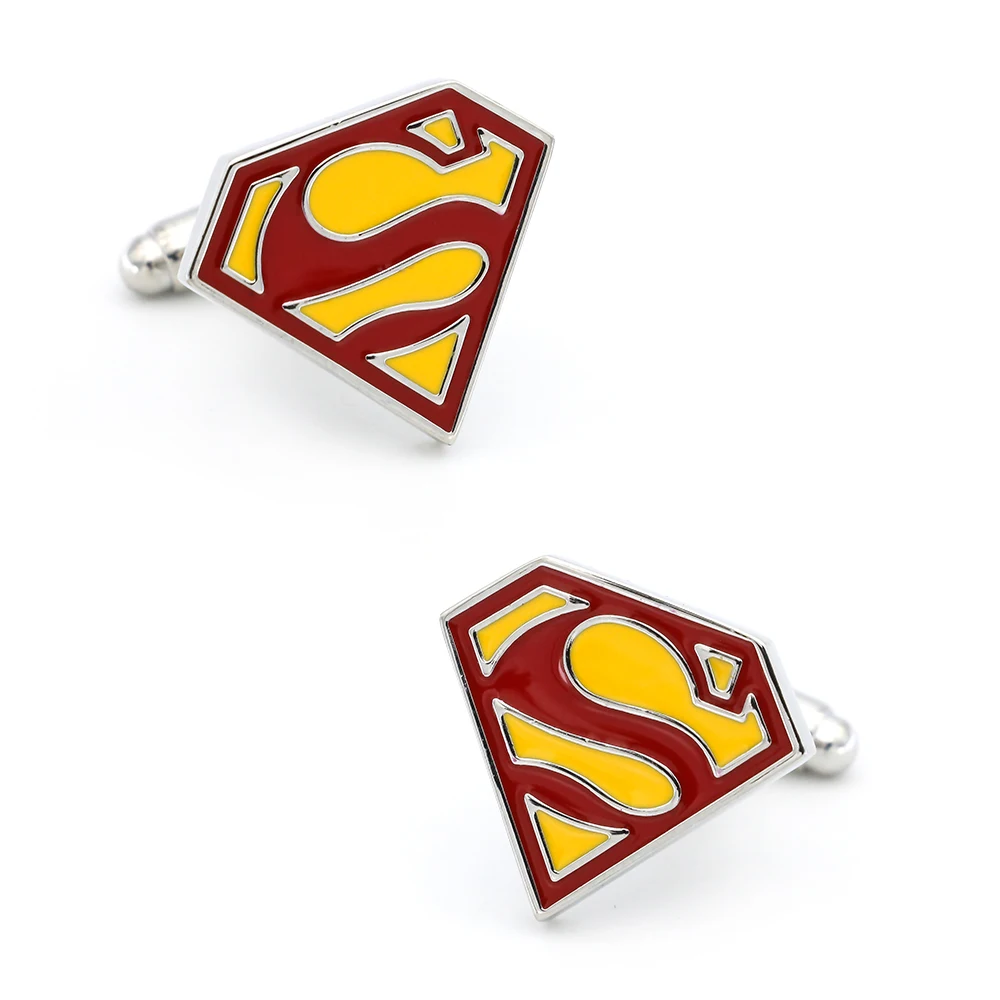

Superheroes Design Movie Cufflinks Quality Brass Material Red Color Cuff Links Wholesale & Retail