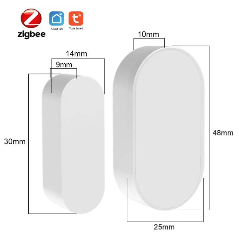 

Tuya Smart ZigBee Door Window Contact Sensor Smart Home Wireless Door Detectors Open/Close APP Remote Alarm