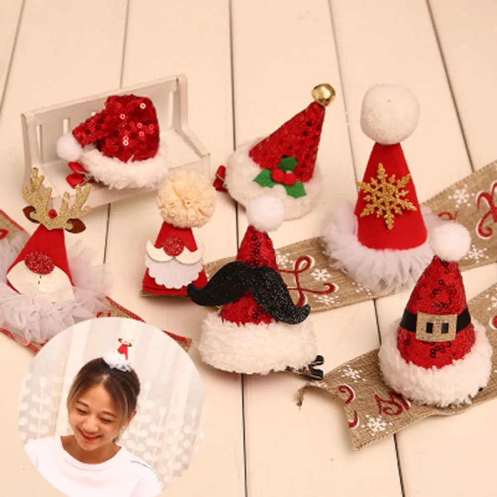 Заколка для волос Hristmas шляпа на рождественскую елку головной убор аксессуары