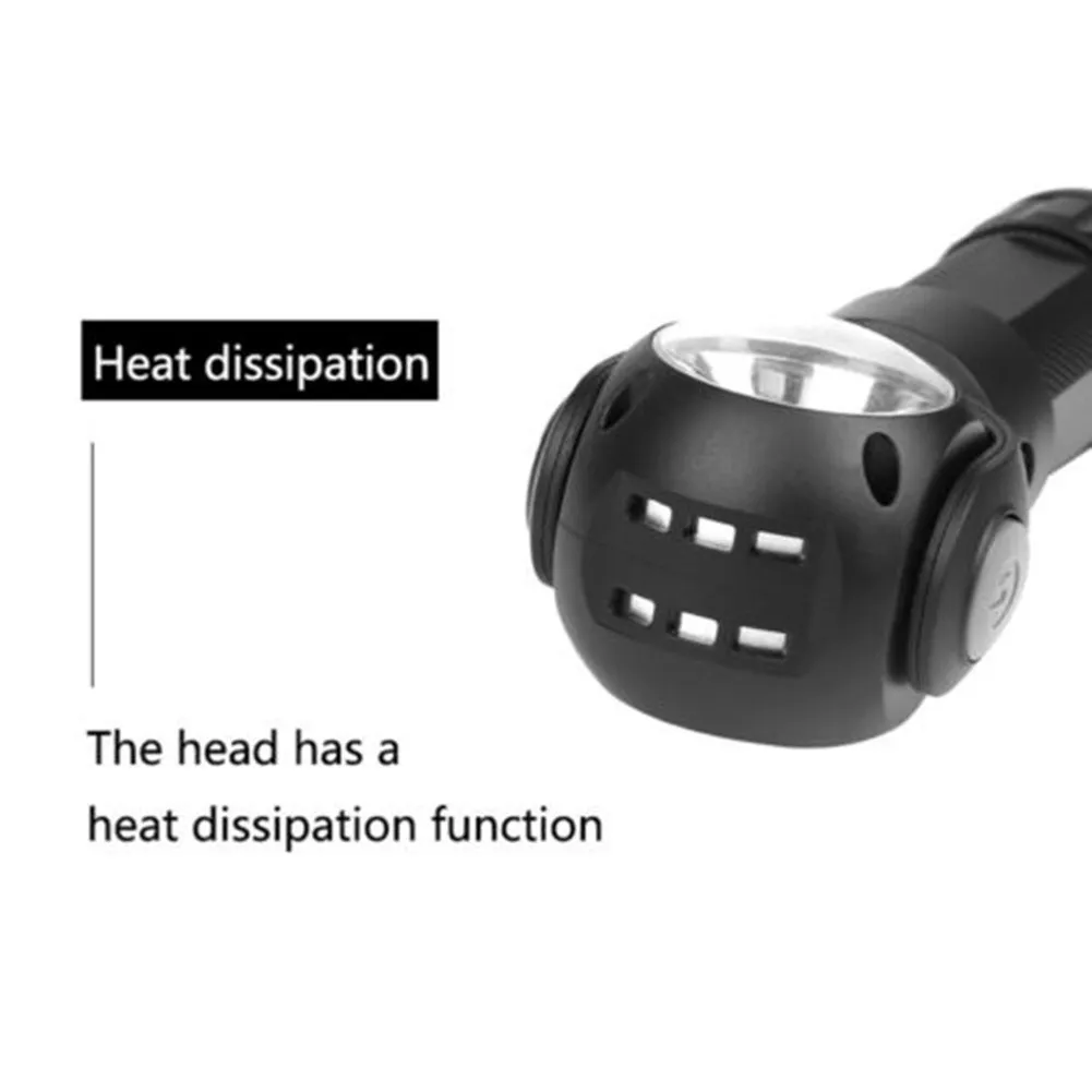 

Torch Flashlight USB Rechargeable Waterproof Work 7 Modes Aluminum Alloy
