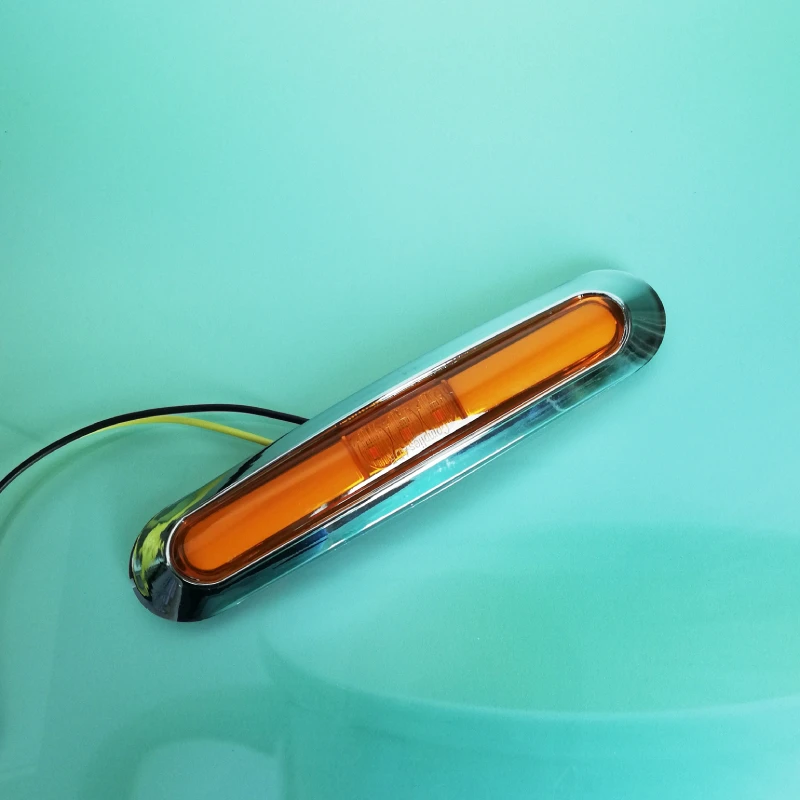 2Pcs Marker Lights For Trucks 12V 24V Trailer Light LED Turn Signaling Lamps Chrome Running Red White Amber | Автомобили и
