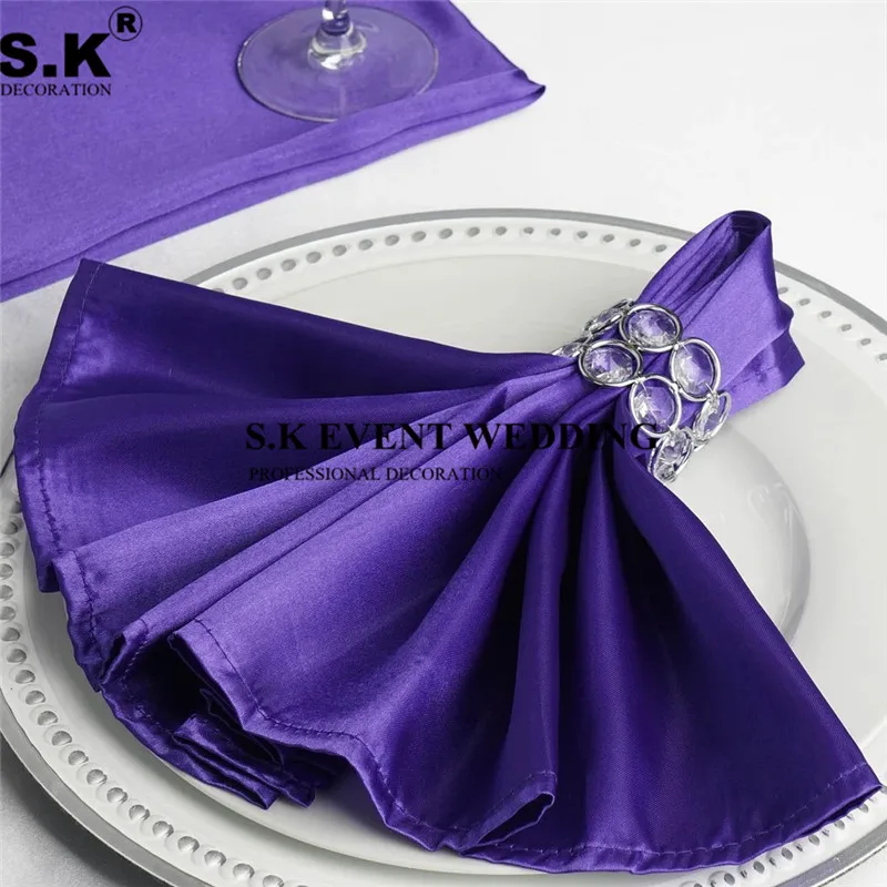 Атласная Салфетка по низкой цене салфетки для свадебного стола украшения