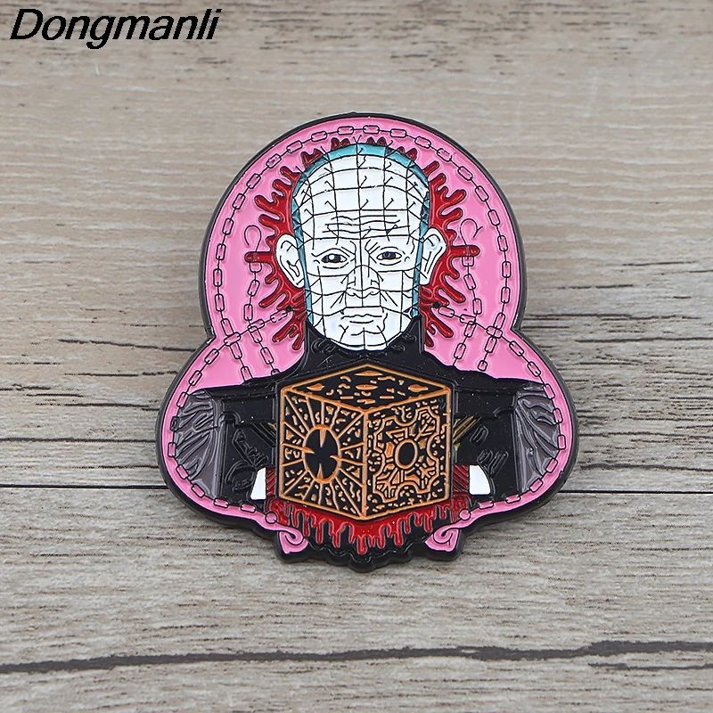 K873 Хеллоуин страшные металлические эмалевые булавки и броши для женщин мужчин