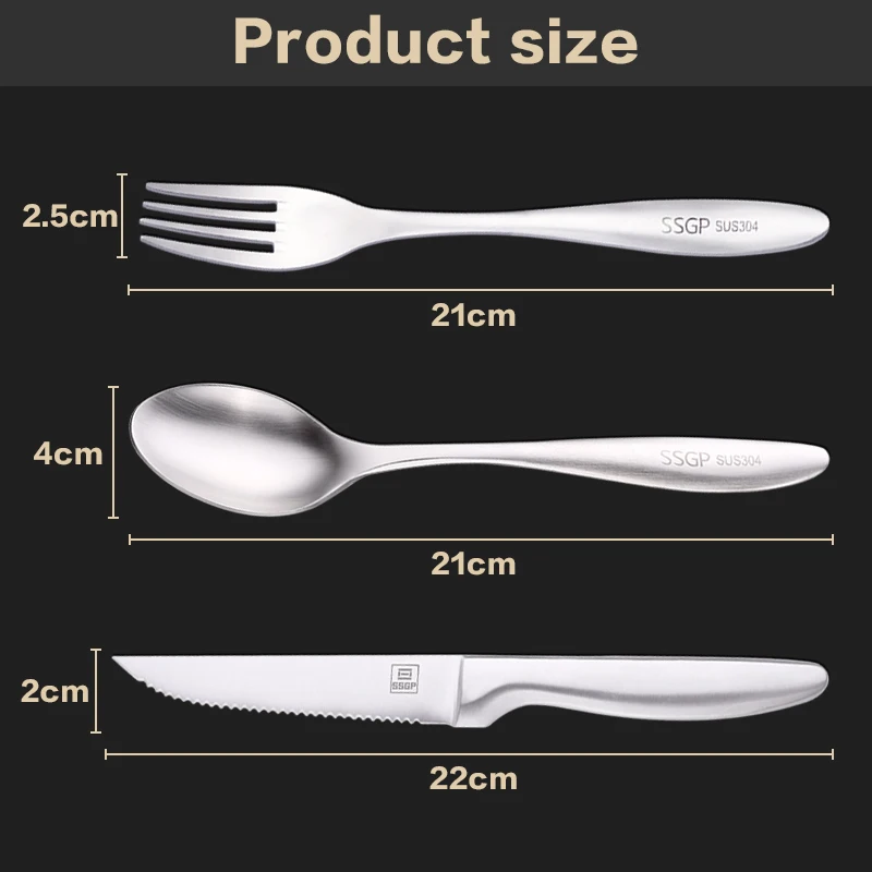 Набор ножей для стейка из 3 столовых приборов нержавеющей стали столовые приборы