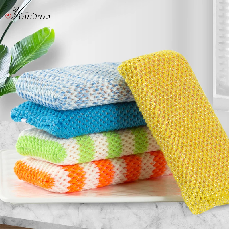 

OYOREFD 3pcs/set Kitchen Sponge Magic Sponge Eraser Kitchen Pan Pot Bowl Dish Washing Scrub Sponge Kitchen Cleaning Tools
