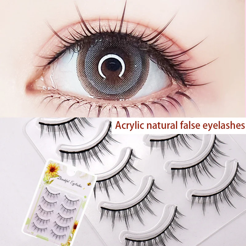 

2021 Faux Eyelashes Natural Look Wispy Extension Long Lashes False Eyelashes For Women Girls