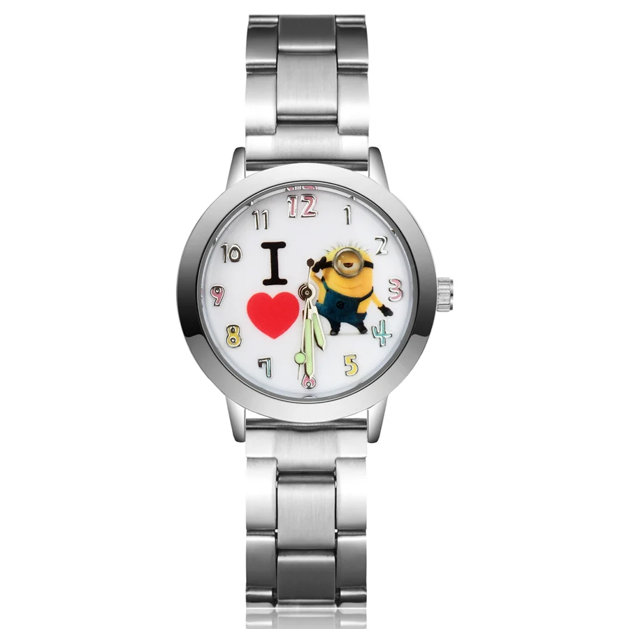 

Children's Cute Cartoon Style Student Boy Girl Leather Nylon Steel Strap Quartz Wrist Watches JA82