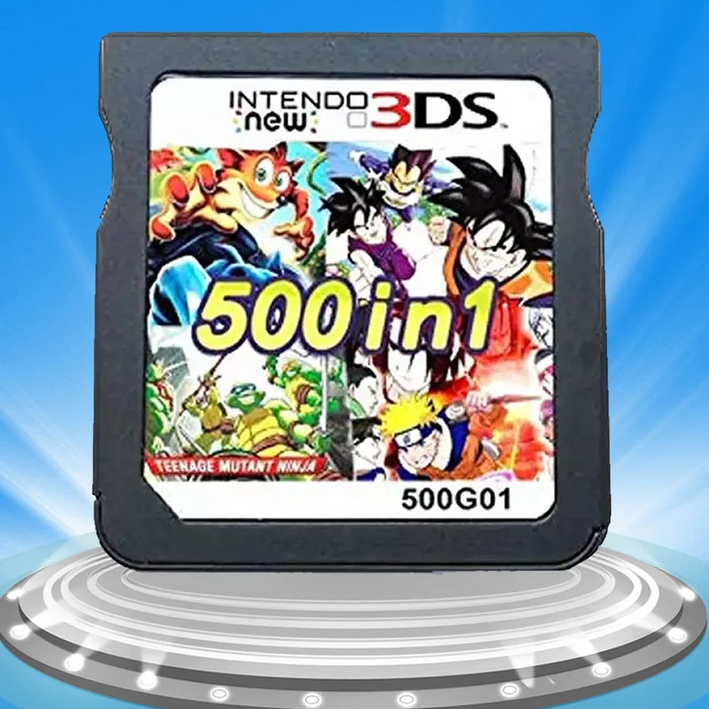 

500 in 1 DRAGON BALL & Naruto Album NDS Game Pack Card Super Combo Cartridge for Nintend NDS DS 2DS New 3DS XL