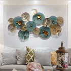 Креативный металлический кованый железный художественный декоративный светильник роскошный настенный Декор Модный 3D гостиная диван фон украшение стены