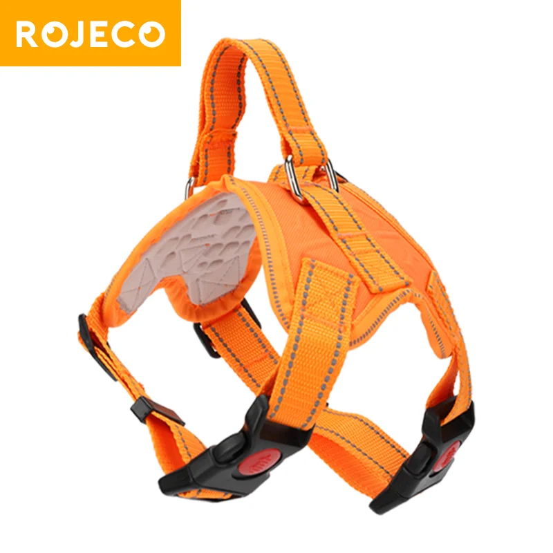 

ROJECO Dog Harness Reflective Breathable Pet Harness for Small Medium Large Dogs Adjustable Outdoor Dog Vest Harnesses Supplies