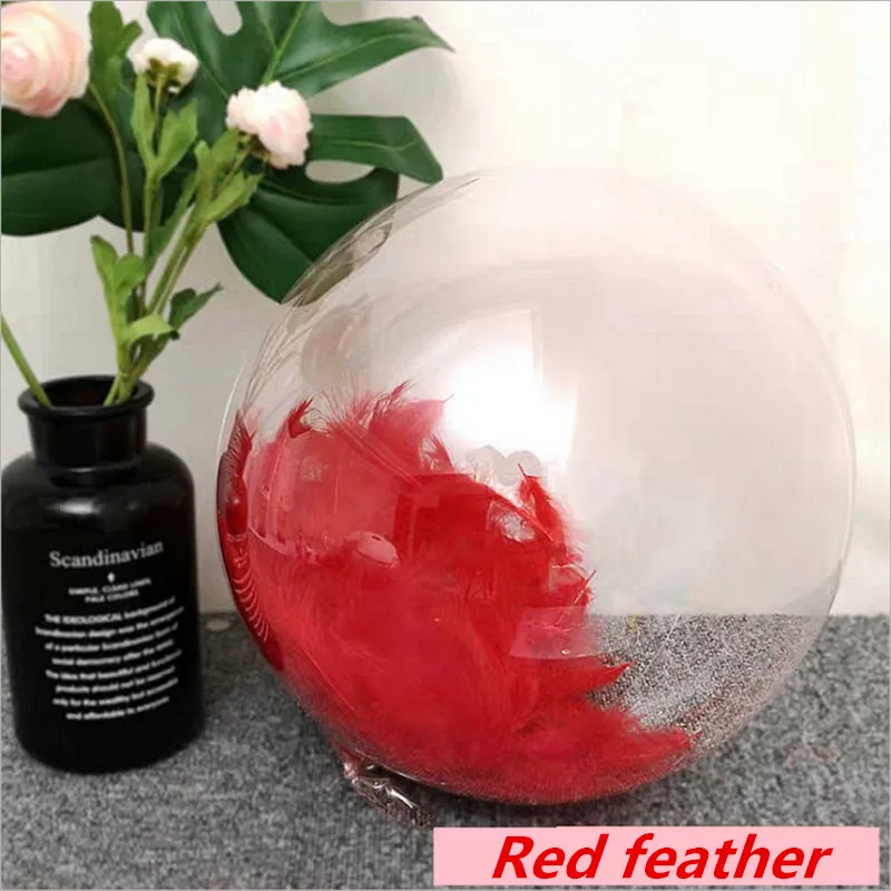 Прозрачный Гелиевый шар из ПВХ 18 дюймов или наклейка на день рождения перо