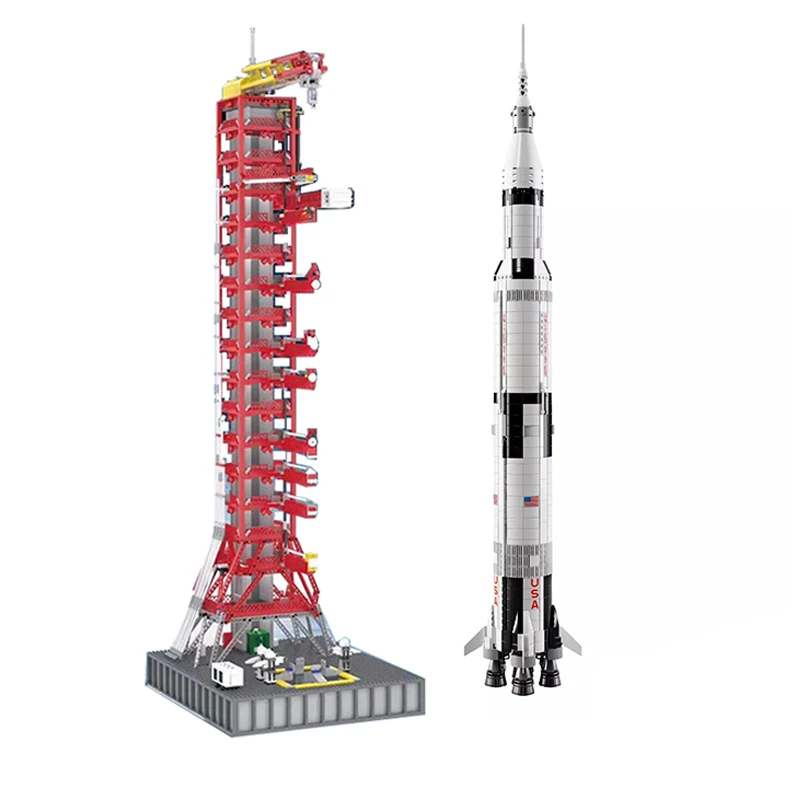 Игрушечные блоки 79002 аполлоновый Сатурн V пусковая башня модели наборы