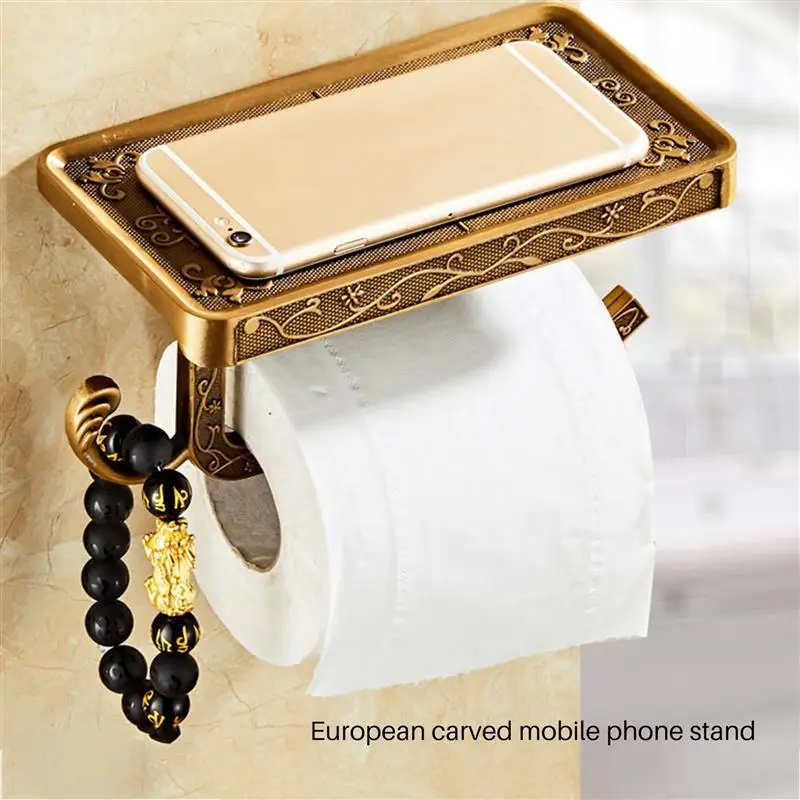 

Держатель для туалетной бумаги 2022 с гладкой полкой, настенное крепление, стальная вешалка для рулонов бумаги, аксессуары для ванной комнаты...