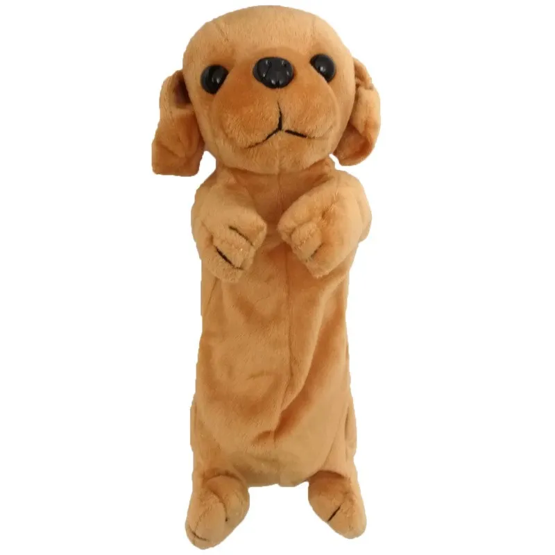 Мультяшный плюшевый чехол карандаш в форме собаки Kawaii сумка для школы